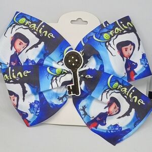 Hand Crafted Blue Coraline Hair Bow